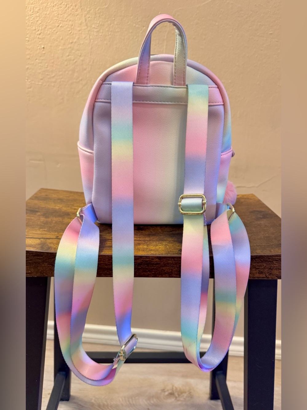 Luv Betsy Betsy Johnson rainbow Heart Mini Backpack Purse - Picture 2 of 12